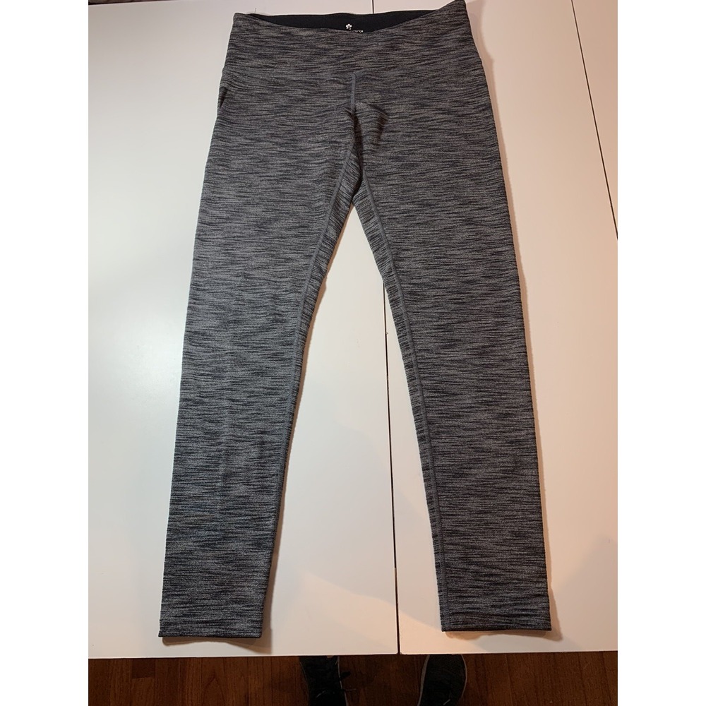 Tuff Athletics Leggings Gray/Black Stretch Women's Activewear Small